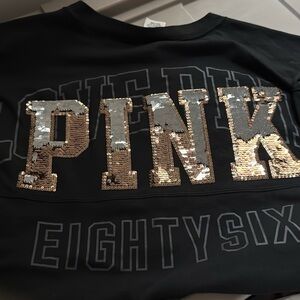 Black and Gold Sequin women long sleeve top
